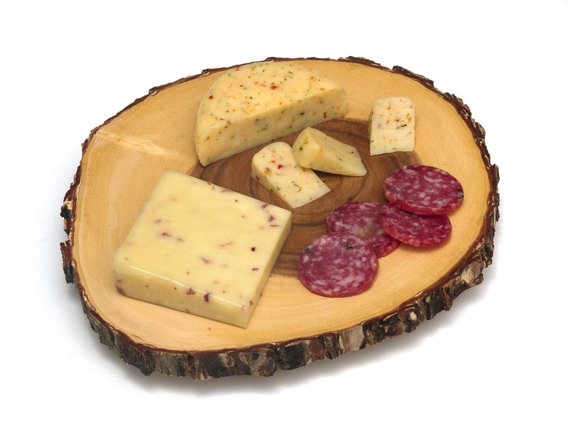 Lipper International 1010 Acacia Tree Bark Footed Server for Cheese, Crackers, and Hors D'oeuvres, Small - Image 3